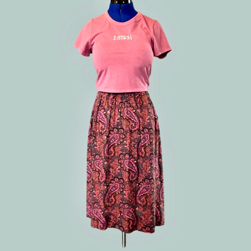 INSTAFIT Vintage Skirt and Cropped Tee Curated Combo